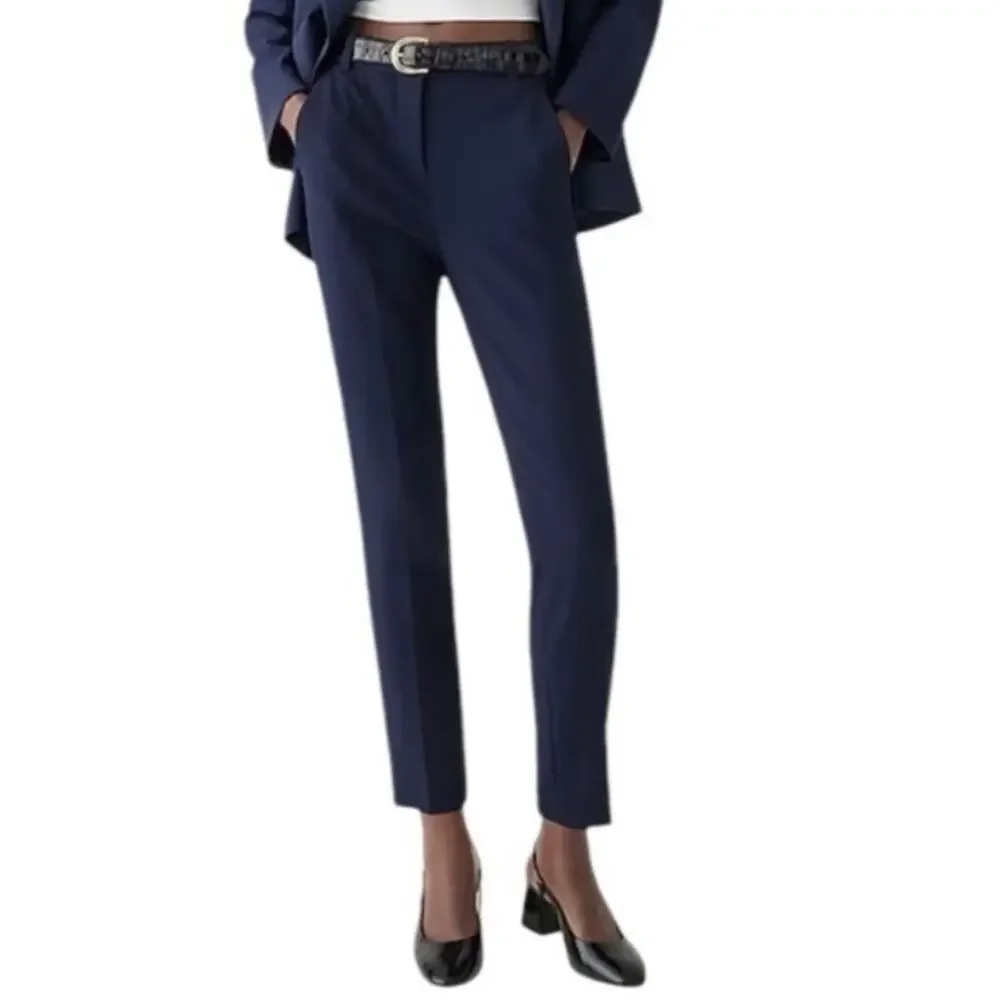 J. Crew High Rise Cameron pants in dark navy blue WOMENS 8